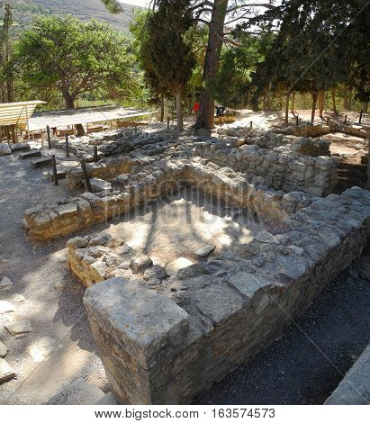 picturesque ruins of an ancient Minoan palace Crete Greece the history of Europe