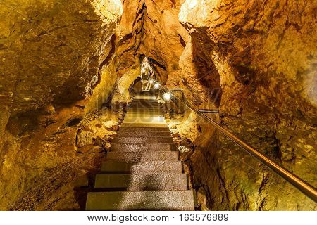 Photo of limestone cave system under Budapest