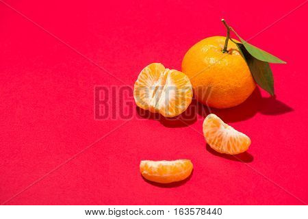 Orange for Lunar Chinese new year. Tet Holiday Concept.