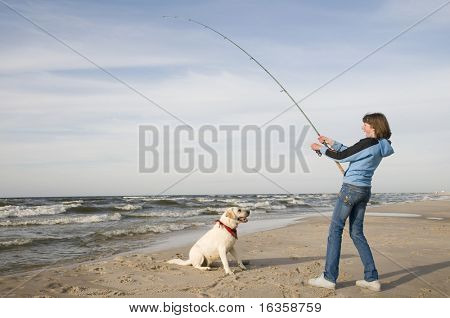 Labrador Retriver ile balıkçılık