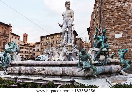 View Of Fountain Of Neptune In Morning