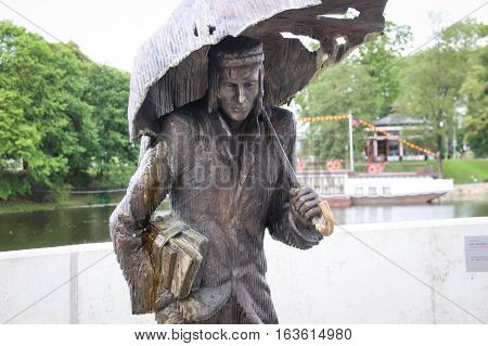 Sculpture Fountain 'student' In Jelgava City, Latvia