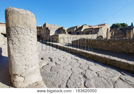 View Of The Ruins Of Ercolano, Destroyed By The Vesuvius.