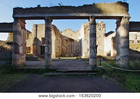 View Of The Ruins Of Ercolano, Destroyed By The Vesuvius.