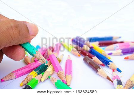 The color pencil is used almost all rods.