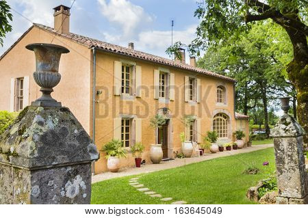 Traditional old stone house in the South of France