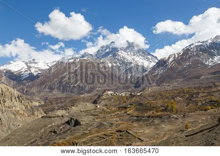 Photograph of Jharkot Village on the famous Annapurna Circuit in Nepal