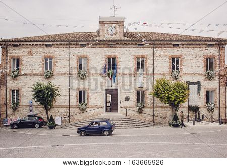 The Palazzo Comunale - The Palace Of The Municipal Administration In Numana, Italy
