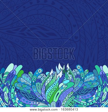Abstract hand-drawn zentangle background. Vector illustration. Doodle pattern.