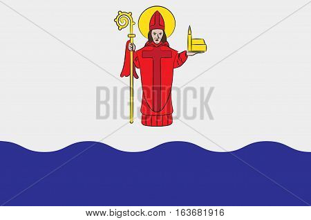 Flag of Vaxjo is a city and the seat of Vaxjo Municipality Kronoberg County Sweden