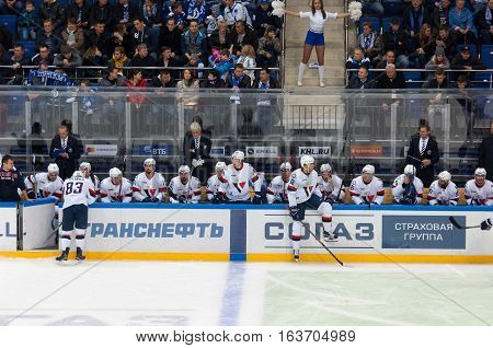 Slovan Team On Bench
