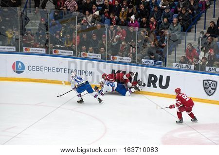 N. Vyglazov (21) And A. Zubarev (28) Fall Down