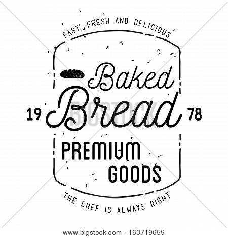 Bakery Label Design. Easy to manipulate, re-size or colorize.