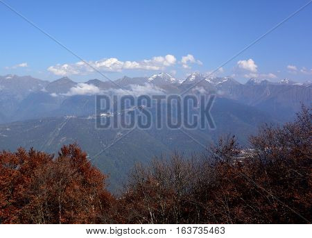 View of the ridge Psekhako Sochi Russia