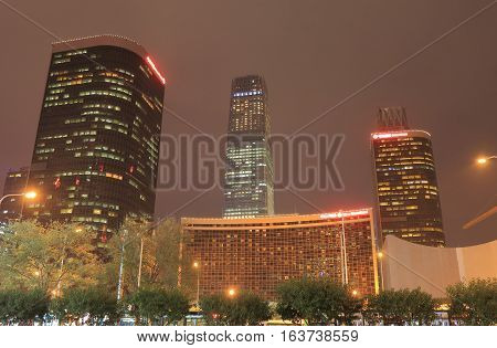 Modern architecture cityscape in Guomao business district Beijing China