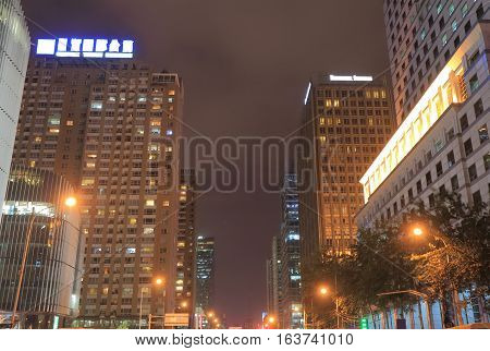 Modern architecture cityscape in Guomao business district Beijing China