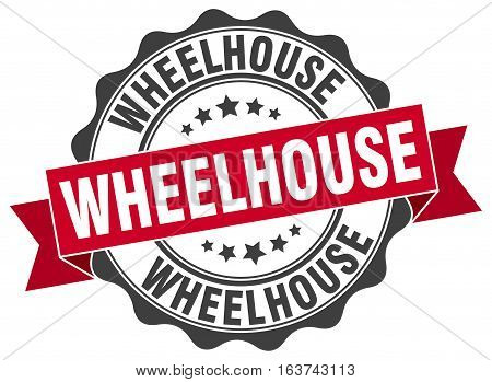 wheelhouse. stamp. sign. seal. round. retro. ribbon
