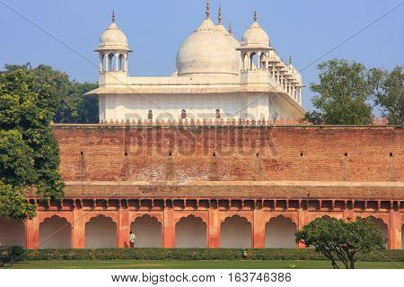 Moti Masjid (pearl Mosque) In Agra Fort, Uttar Pradesh, India