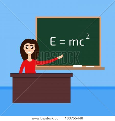 Physics Teacher In The Classroom