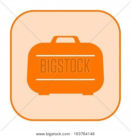Case orange icon isolated on white background