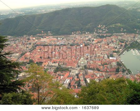 Vue aérienne de la ville