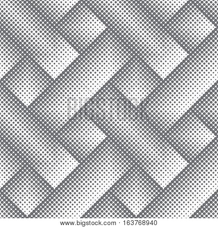 Vector seamless pattern. Abstract small dotted textured background. Modern original texture. Regularly repeating geometrical tiles with dots dotted rhombuses diamonds. Contemporary design.