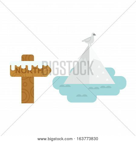Apparently cheating, very big underwater iceberg in middle of ocean. Cold water nature blue, landscape. Vector antarctica freeze winter mountain melting.