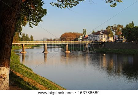 View On The Main Bridge Across The River Uzh
