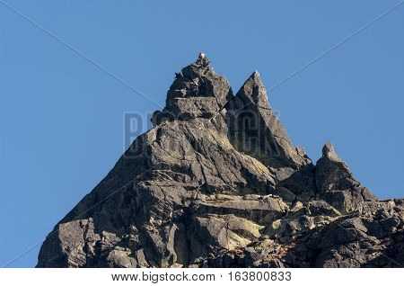 A view of the summit of the Mnich in the High Tatras
