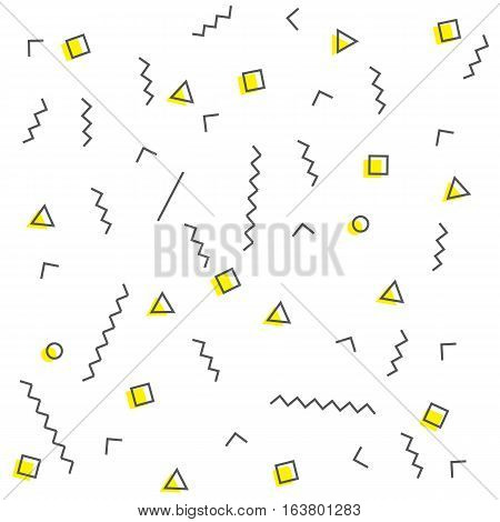 Geometric seamless pattern memphis style. Vector illustration