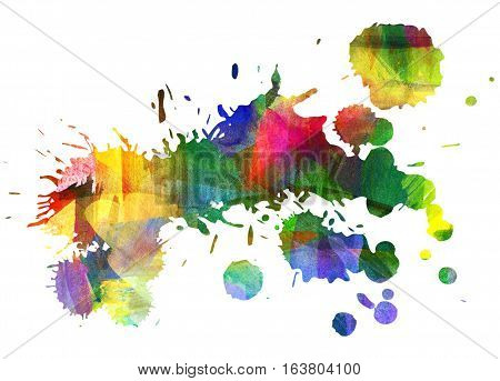 Abstract Oil Painting. Blot. Smeared Stain. Blob