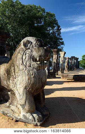 Polonnaruwa ruin was the second capital of Sri Lanka after the destruction of Polonnaruwa. The photograph is presenting Nissanka Mallas Palace. Sri Lanka