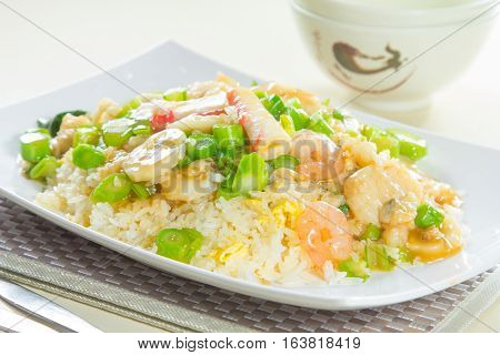 a photo of tasty chinese fried rice