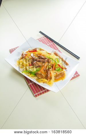 a chinese cuisine photo of fried noodles