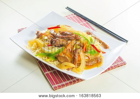 a chinese cuisine photo of fried noodles
