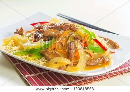 a chinese cuisine photo of fried noodles