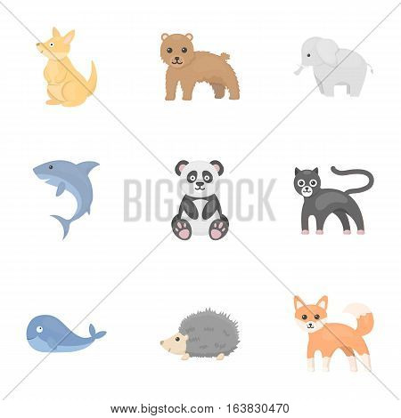 Animals set icons in cartoon style. Big collection of animals vector symbol stock