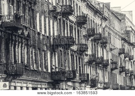 Cityscape of Warsaw, district Praga a Poland