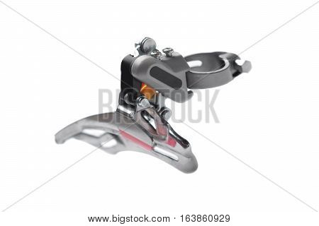 bicycle front derailleur isolated on white background