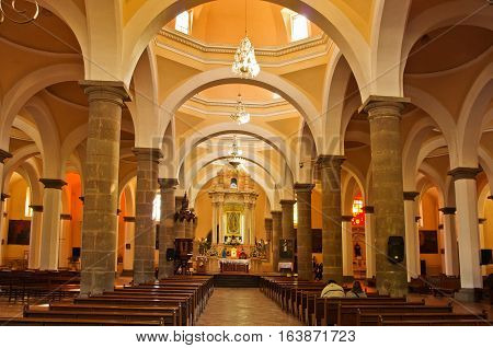 Royal Chapel In Cholula , Puebla, Mexico