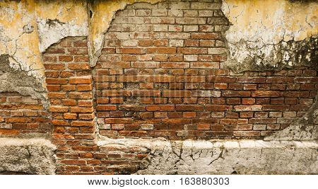 Broken ol brick wall photo taken in Semarang Indonesia java