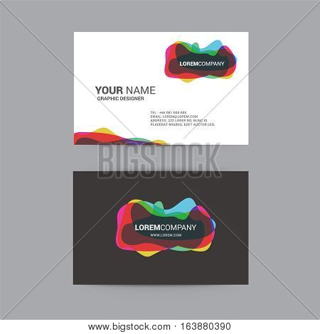 Business card abstract template background pattern Vector Design Element
