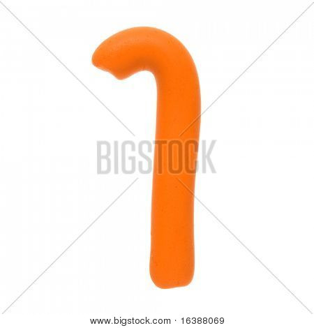 Farbe Plastilin Abbildung isoliert auf weißem Hintergrund - Orange ein-1