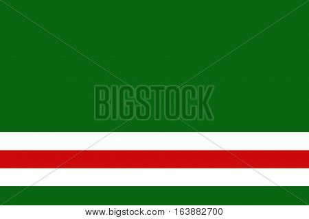 Chechen republic flag illustration symbol. Russia .