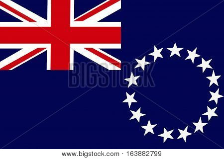 Cook Islands flag ,Cook Islands national flag illustration symbol