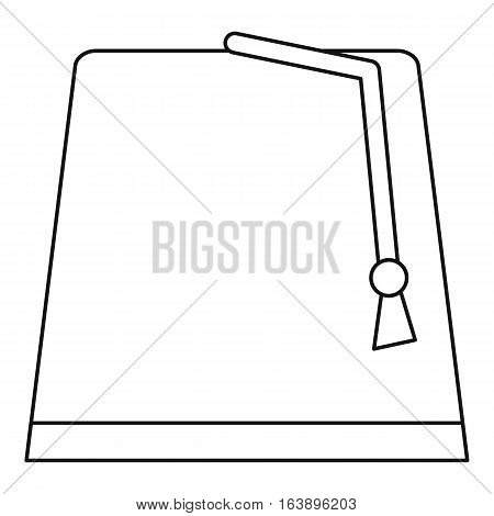 Turkish hat, fez icon. Outline illustration of turkish hat, fez vector icon for web