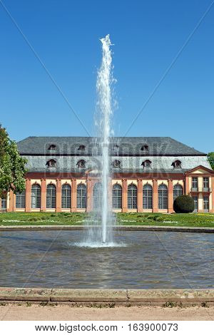 Orangerie and Orangerie garden in Darmstadt (Hesse, Germany)