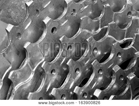 Detail Of A Cogset Of A Bicycle