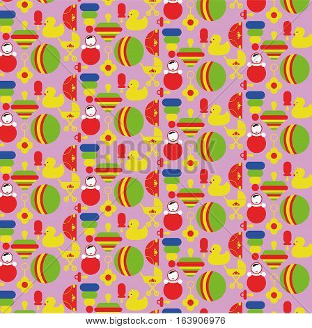 vector pink background for children with toys