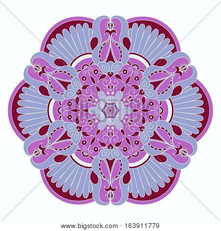 Flower mandalas vector illustration. Vintage decorative elements. Oriental pattern. Islam, Arabic, Indian, turkish, pakistan, chinese, ottoman motifs